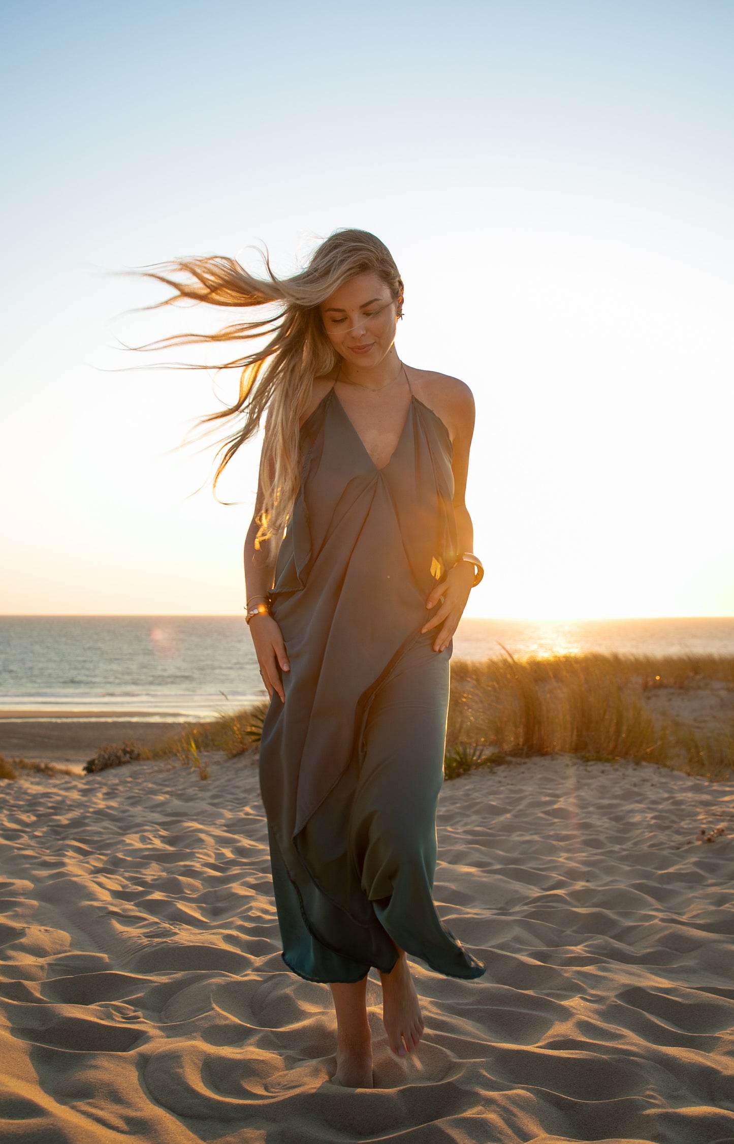 Robe Gisèle bleu océan