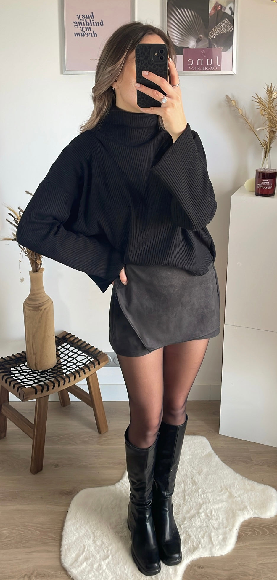 Pull oversize col roulé BRUNA