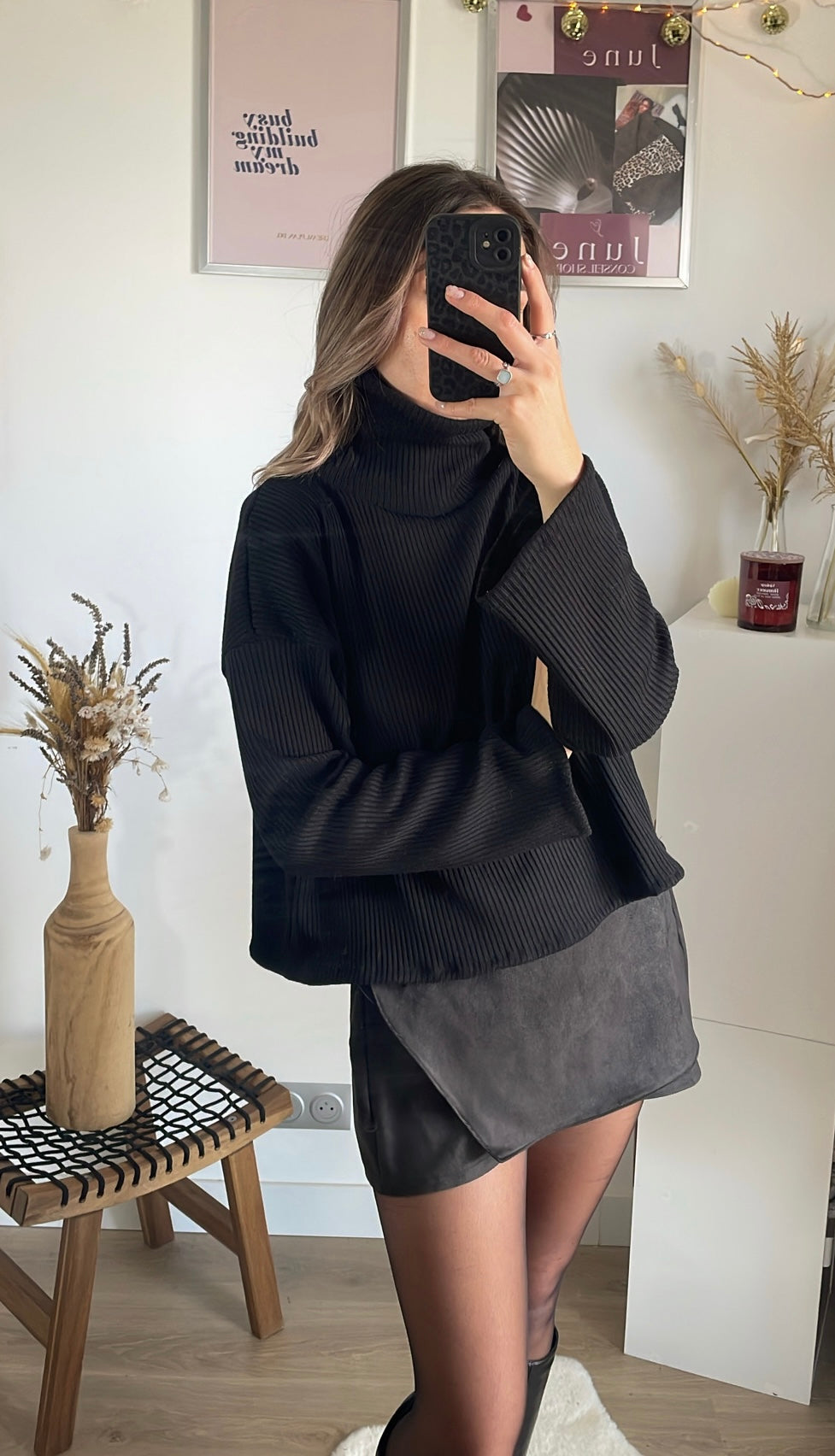 Pull oversize col roulé BRUNA