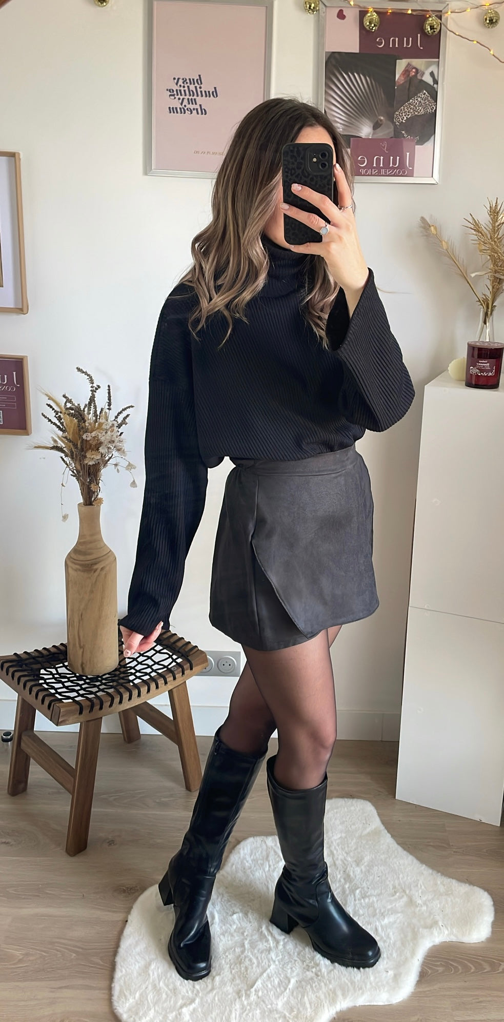 Jupe-short noire VEGA