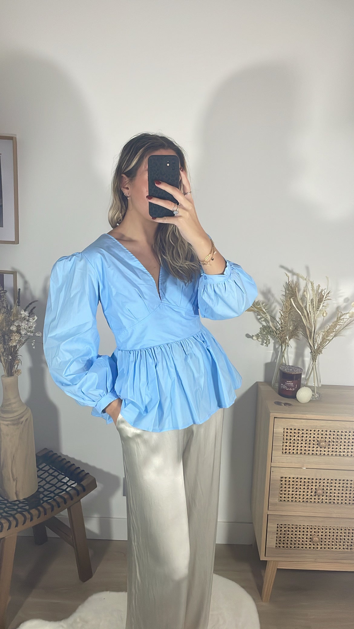 Blouse bleu JASMINE