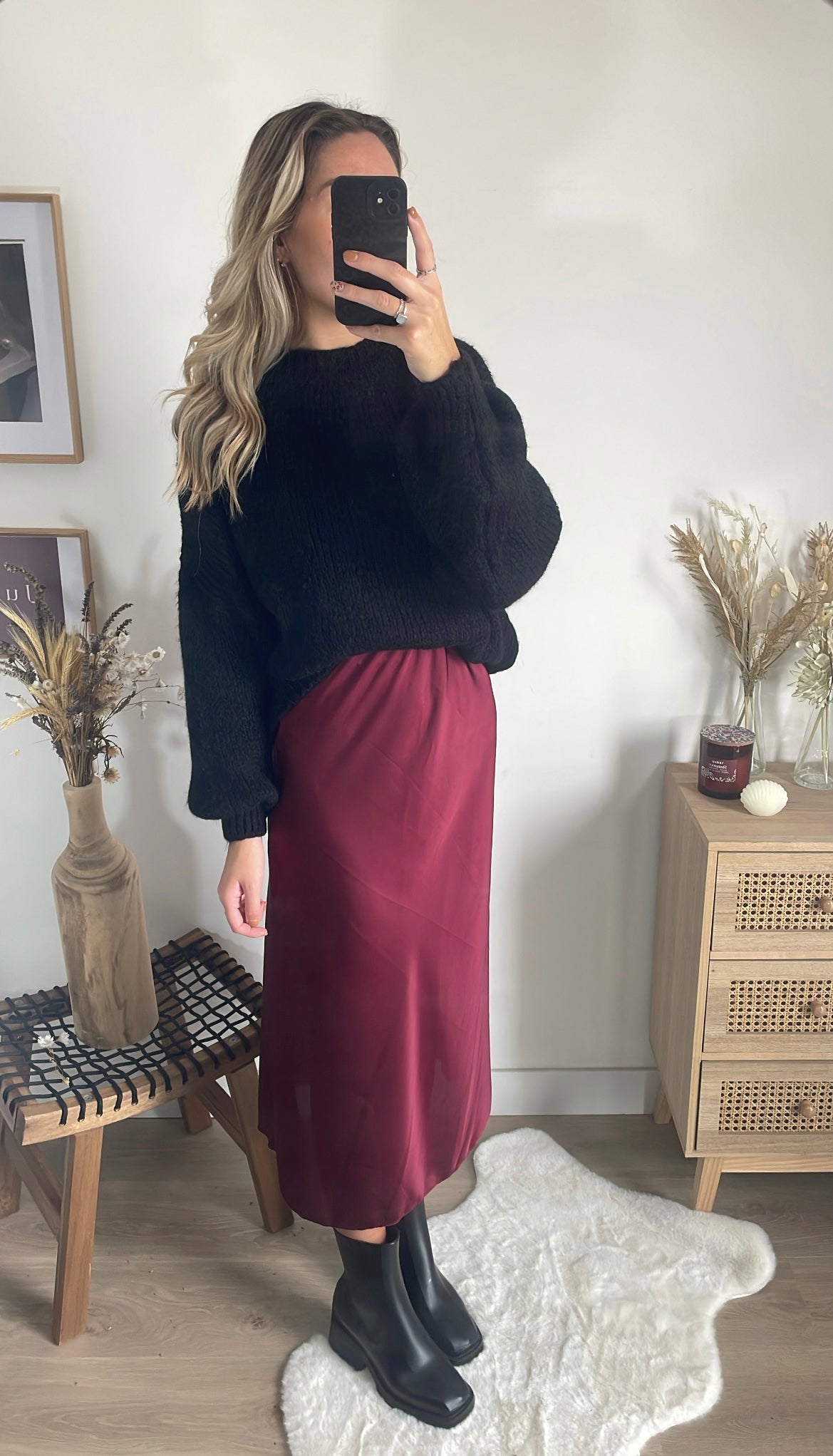 Jupe satinée AMY