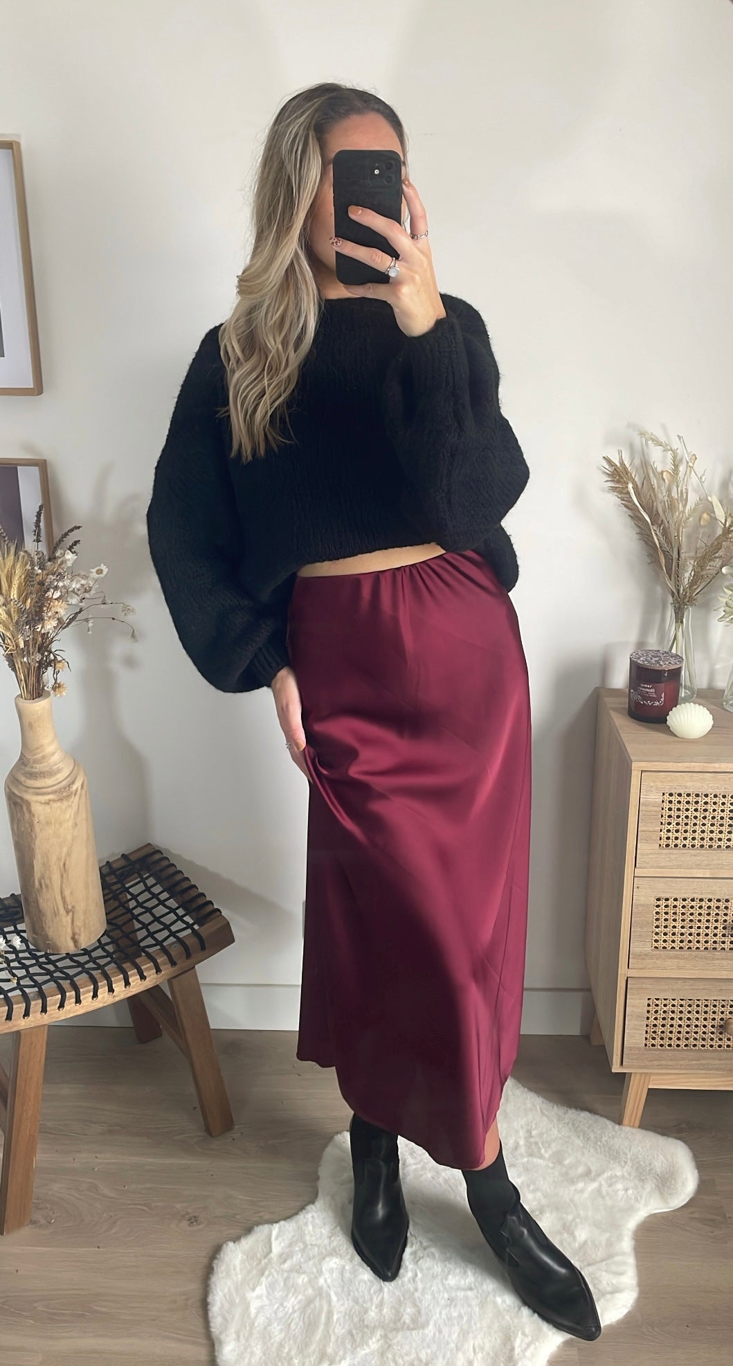 Jupe satinée AMY