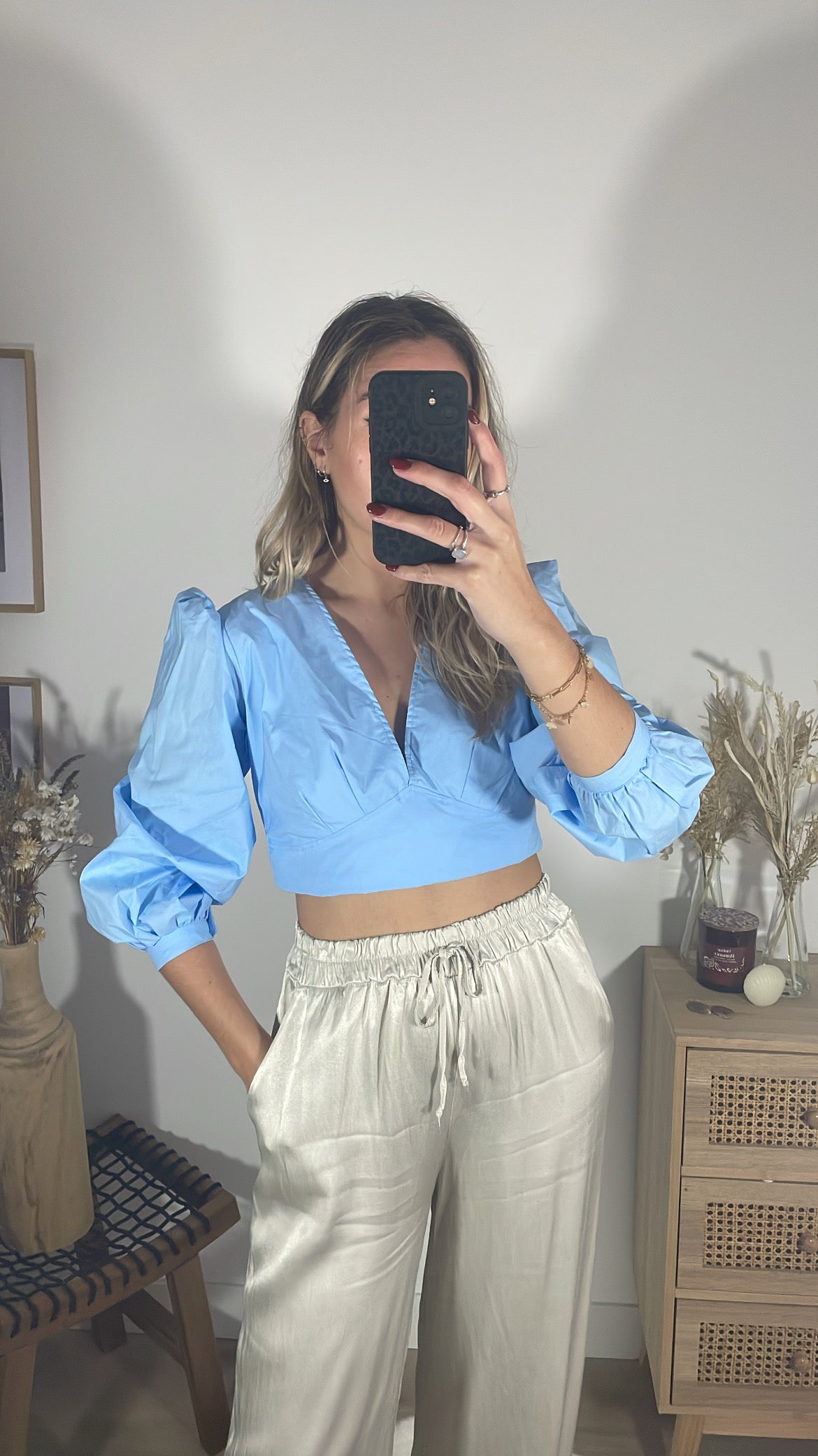 Blouse bleu JASMINE