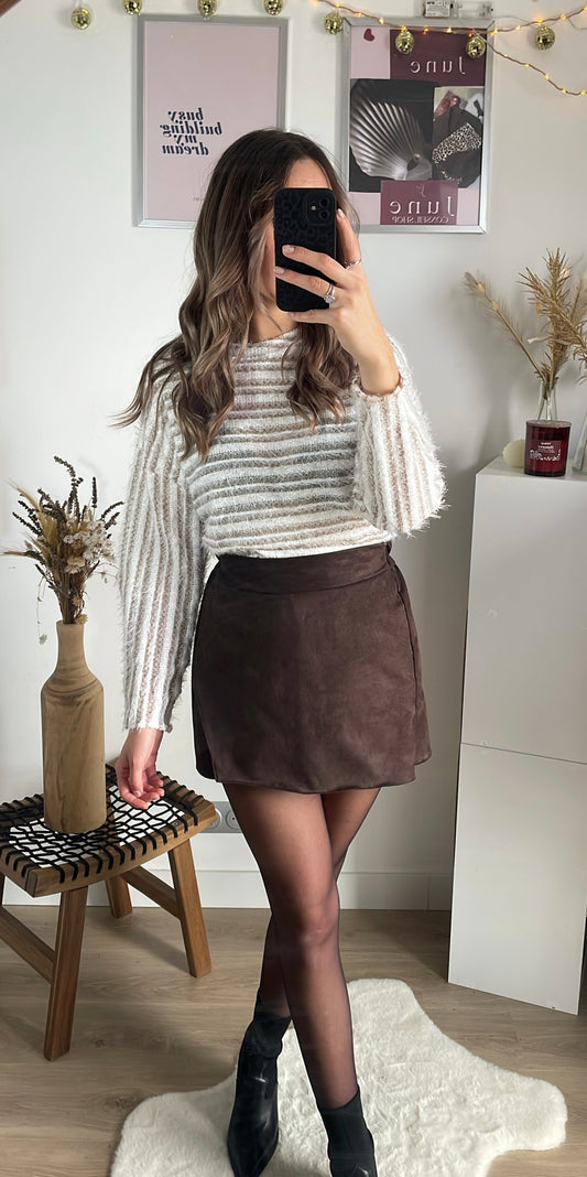 Pull beige cocooning LYRA