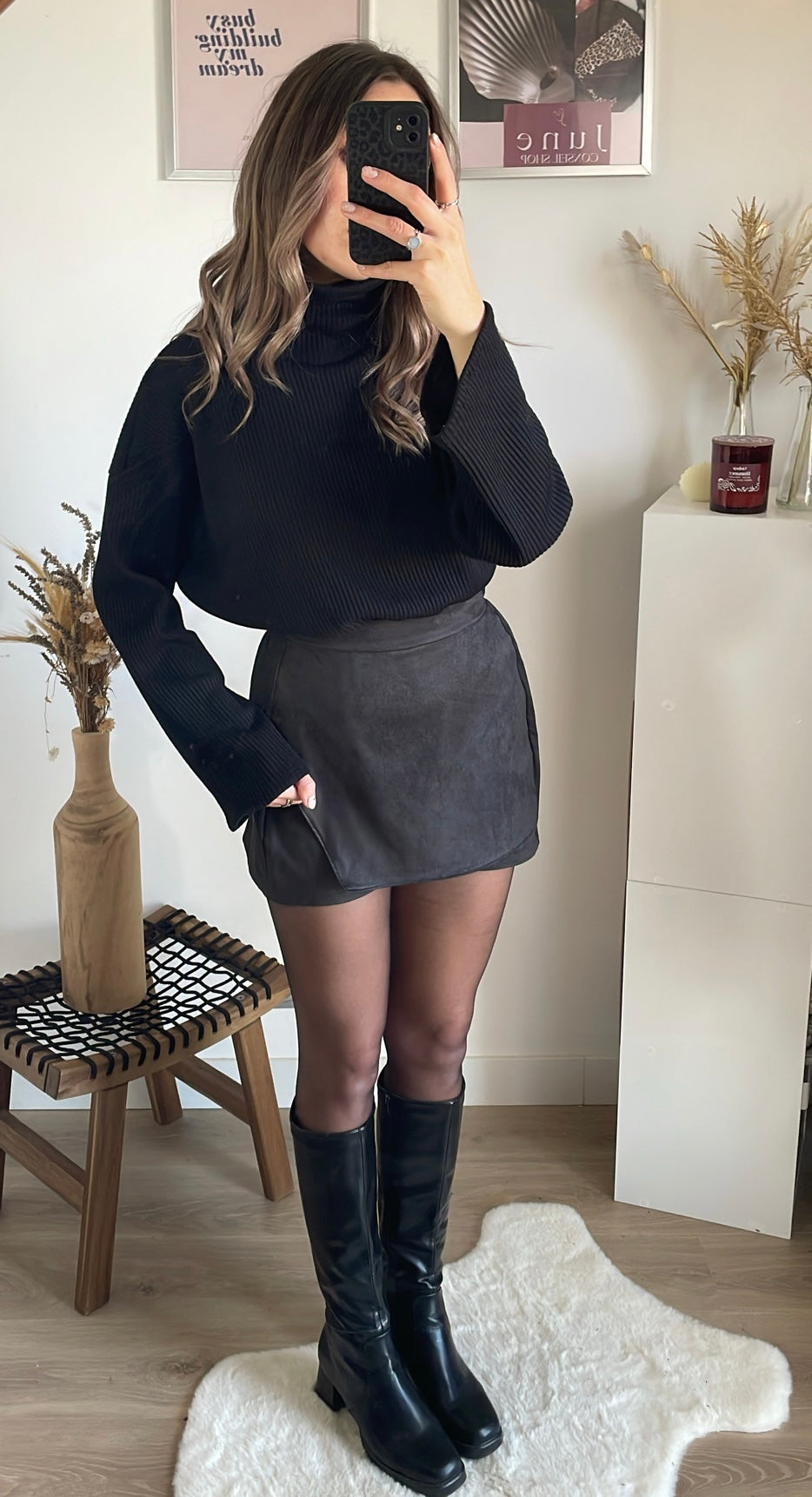 Jupe-short noire VEGA