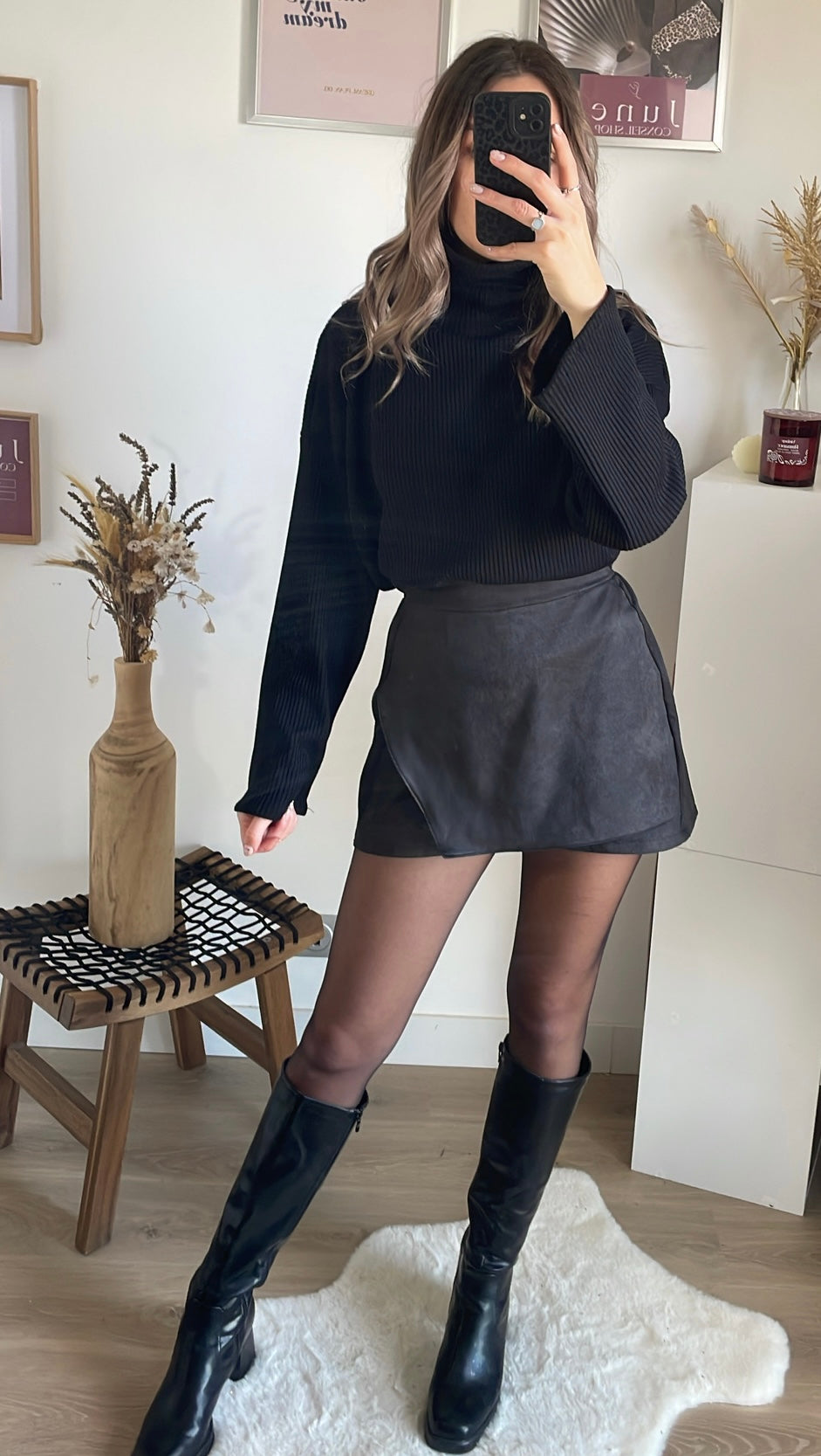 Jupe-short noire VEGA