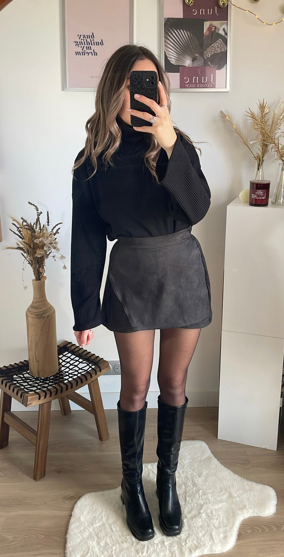 Jupe-short noire VEGA