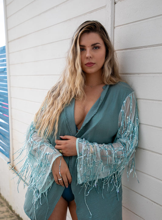 Kimono Brillo bleu