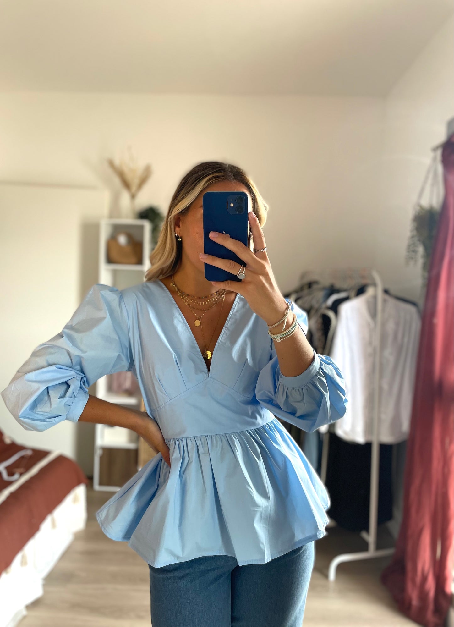Blouse bleu JASMINE