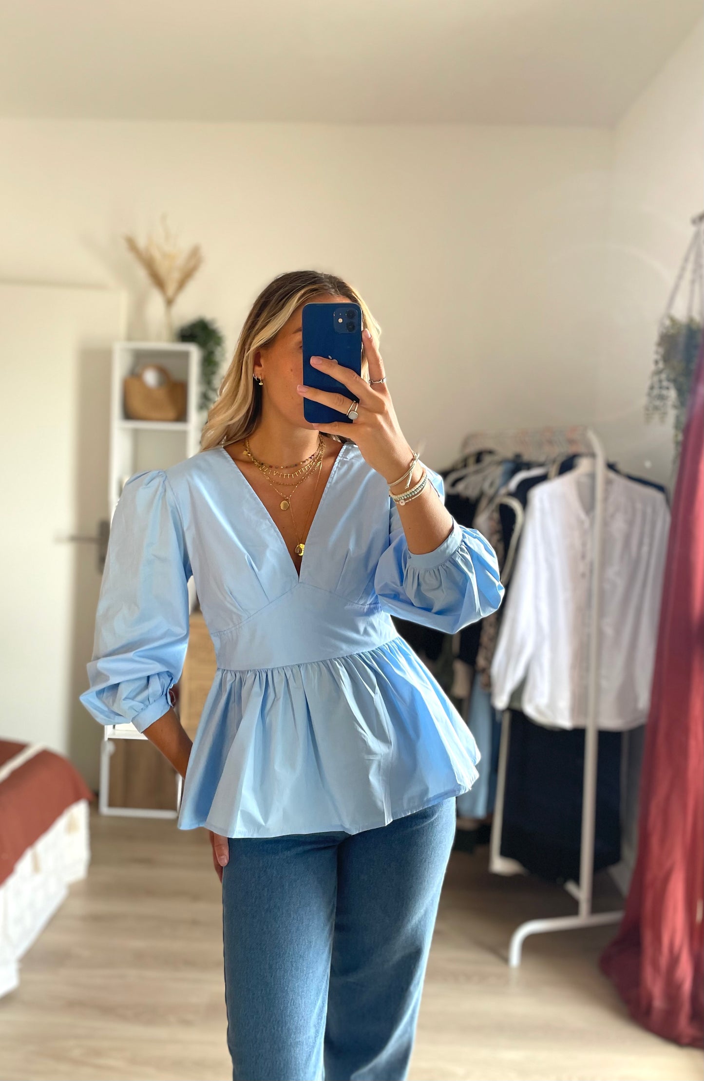 Blouse bleu JASMINE