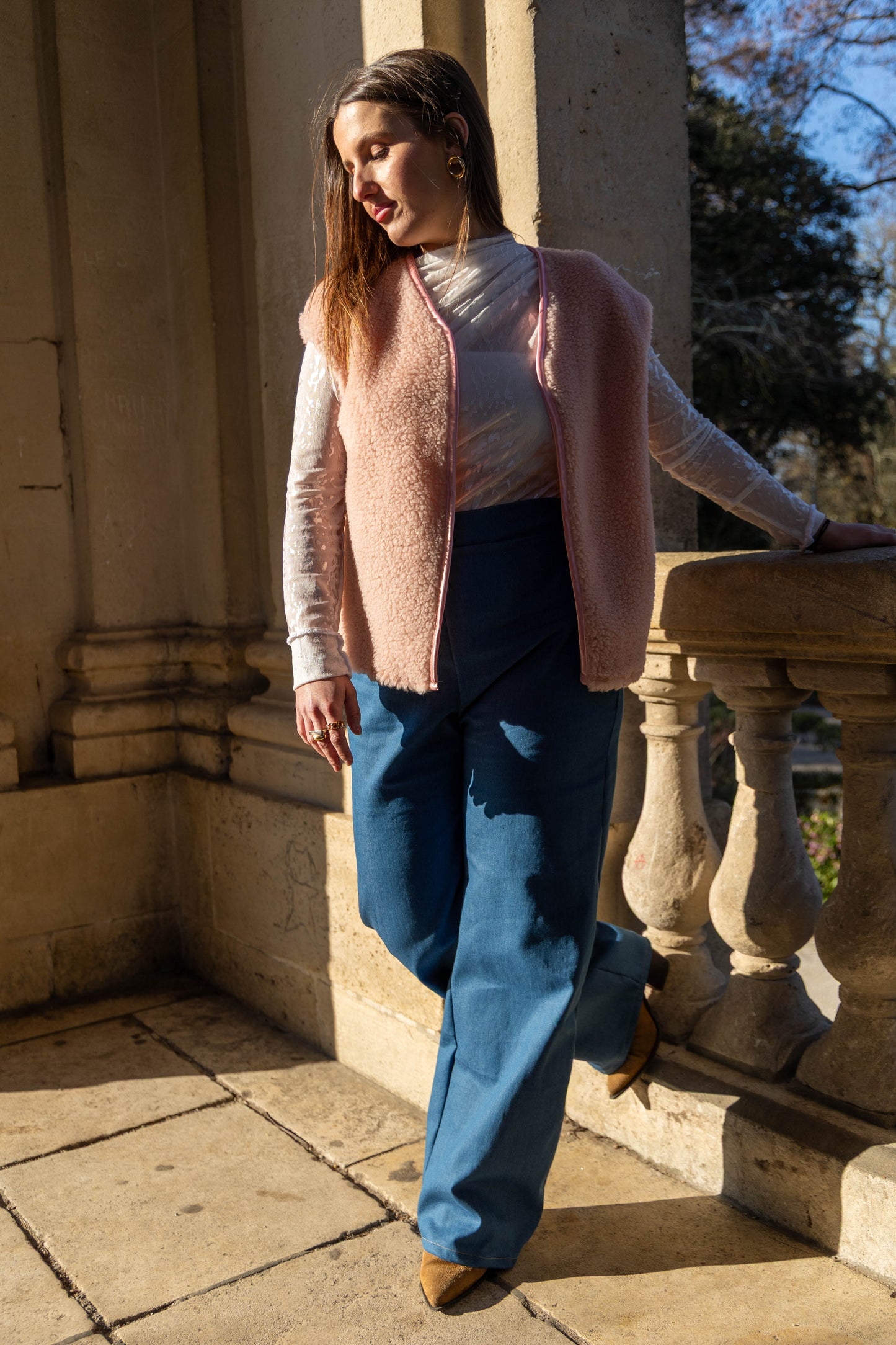 Gilet rose Liora
