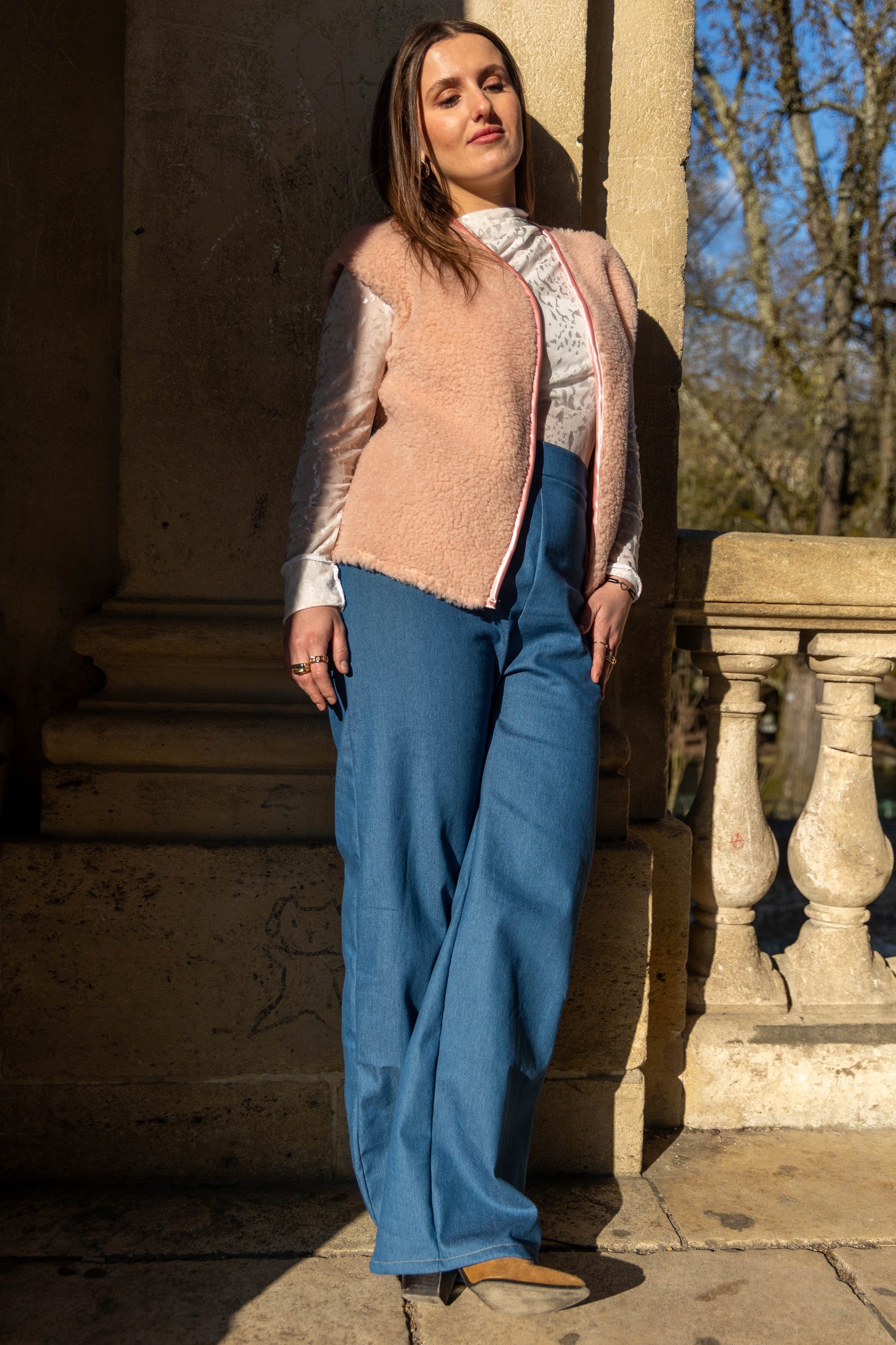Gilet rose Liora