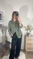 Chemise brodée kaki JADE