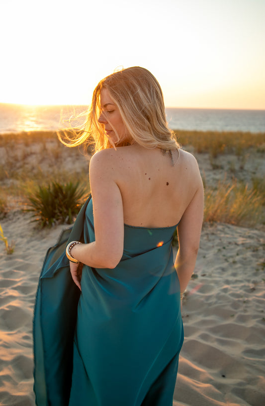 Robe Gisèle bleu océan