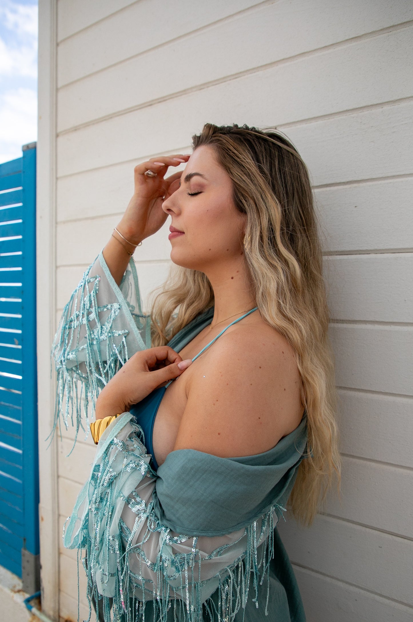 Kimono Brillo bleu