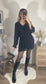 Robe plissée noire AVA