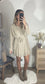 Robe plissée beige AVA