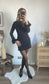 Robe noire pailletée Jordy