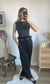 Débardeur noir pailleté Izabel