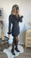 Robe noire pailletée Jordy