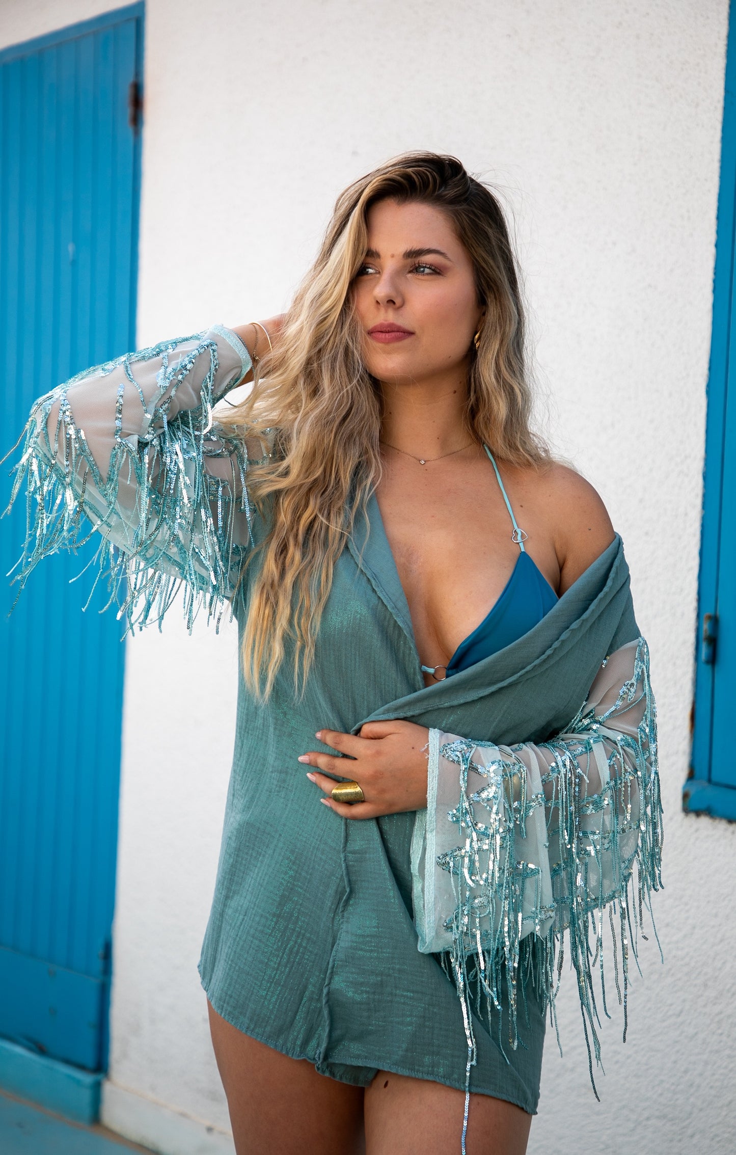 Kimono Brillo bleu