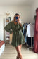 Robe plissée kaki AVA