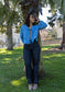 Blouse bleu Solstice