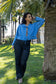 Blouse bleu Solstice